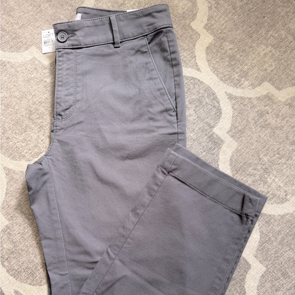 NWT Loft Size 4 Monroe Gray Pants
